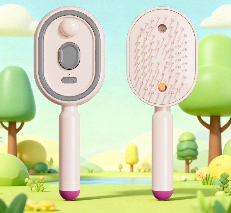 Electric Spray Air Cushion Massage Comb,Self-Cleaning Anti-Tangle Electric Brush