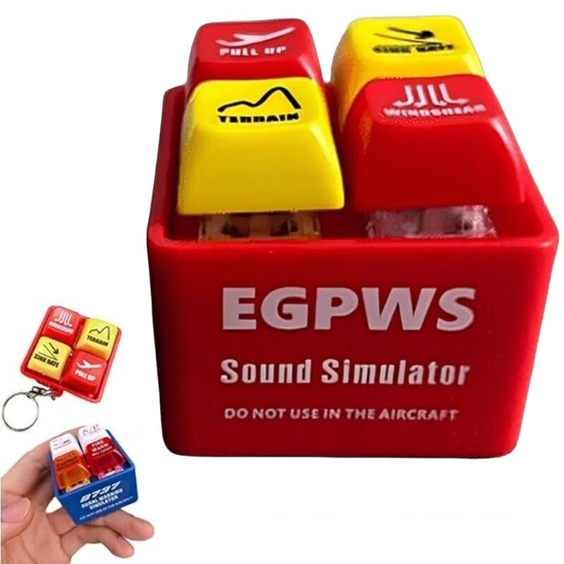 Pilot and Crew Alert Keychain EGPWS Warning Sound Simulator for Travel Airplane