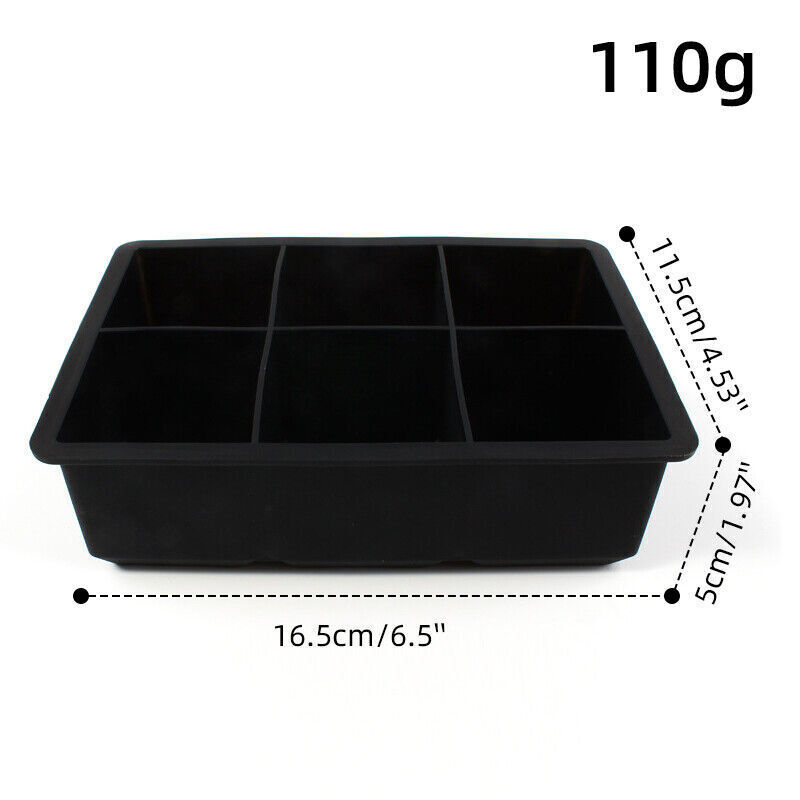 Silicone Ice Cube Trays Large Ice Mould Easy Release Ice Cube Molds 6/8
