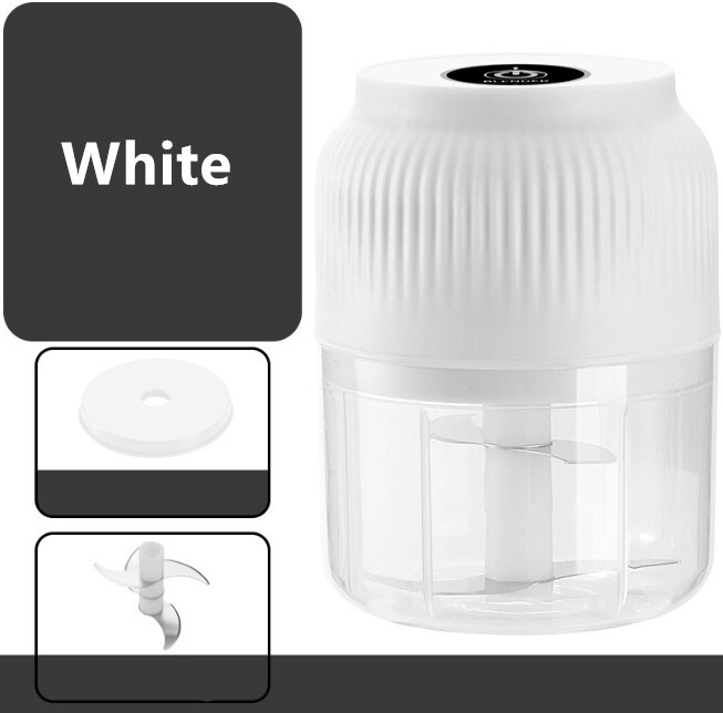 300ml Household Electric Garlic Crusher Mincer with Lid Food Chopper NEW