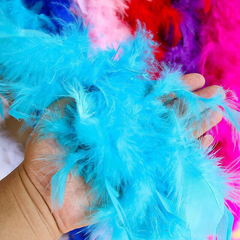 Show Girl Feather Boa 2m Burlesque Hen Party Fancy Dress Costume Accessory Decor
